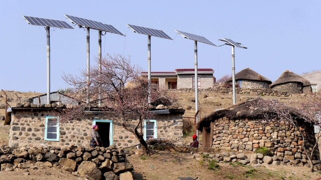 African village exemplifying Achievement of SDG Development through socially robust science, Open and equitable knowledge sharing, Trust and Integrity and dynamic science-policy-society interface.